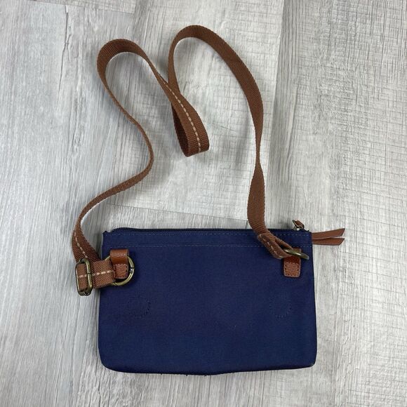The Sak Esperato Navy Blue Brown Nylon Crossbody Purse - Picture 4 of 8